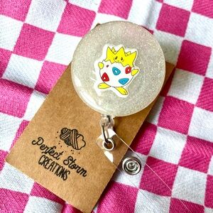Pokemon Togepi Handmade Resin Badge Reel